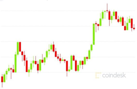 Bitcoin price chart for the last 12 hours, May 24