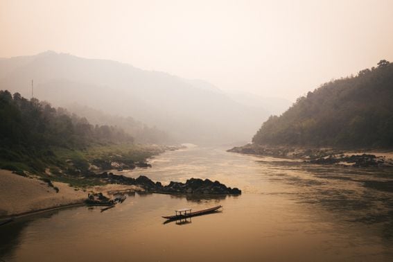 The Mekong River in Laos's Pak Beng village. (Parker Hilton/Unsplash)
