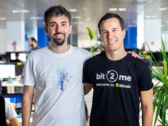 CDCROP: Leif Ferreira, CEO of Bit2Me, and David Ortega, founder of Dekalabs. (Bit2Me)