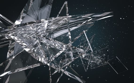 Broken glass abstract background - 3D rendering - illustration
