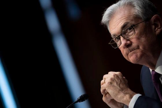 Federal Reserve Chair Jerome Powell at his renomination hearings in January. The Fed is mulling its 2022 interest rate plans. (Brendan Smialowski-Pool/Getty Images)