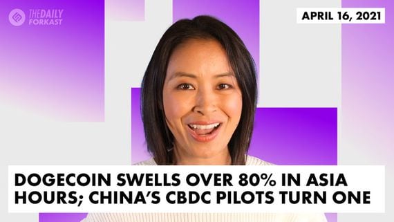 Dogecoin Swells Over 80% in Asia Hours; China’s CBDC Pilots Turn One