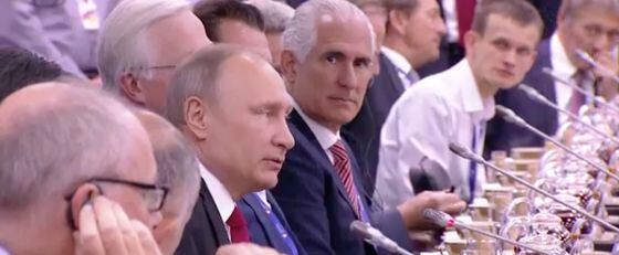Vitalik Buterin watches Vlademir Putin