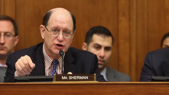 U.S. Rep. Brad Sherman (D-Calif.) cited discredited figures about crypto funding of terrorist groups at a congressional hearing, despite vigorous pushback from the industry on those stats. (Chip Somodevilla/Getty Images)
