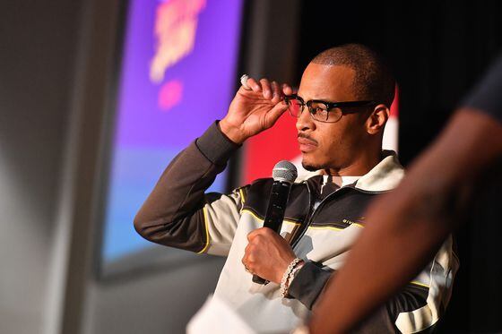 T.I. speaks onstage during a Netflix screening at Clark Atlanta University on Oct. 8, 2019. (Paras Griffin/Getty Images)