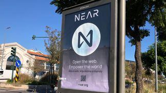 A Near sign in Lisbon, Portugal (Zack Seward/CoinDesk)