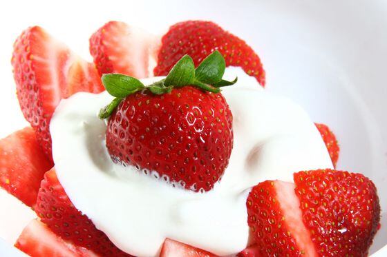 strawberry, cream