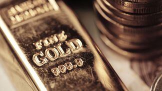 Gold bar, bullion