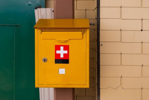 Swiss postal mailbox
