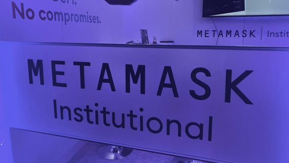 The MetaMask Institutional booth at Paris Blockchain Week 2022
