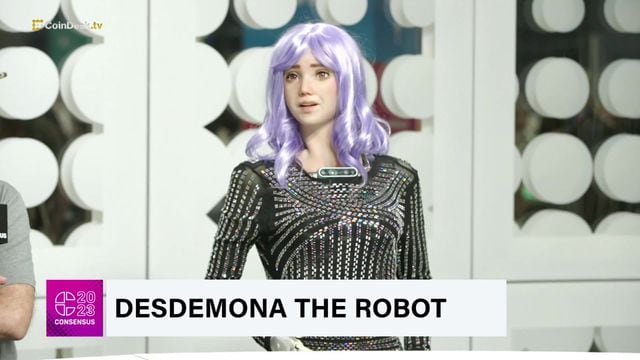 Humanoid Robot Desi on Future of AI
