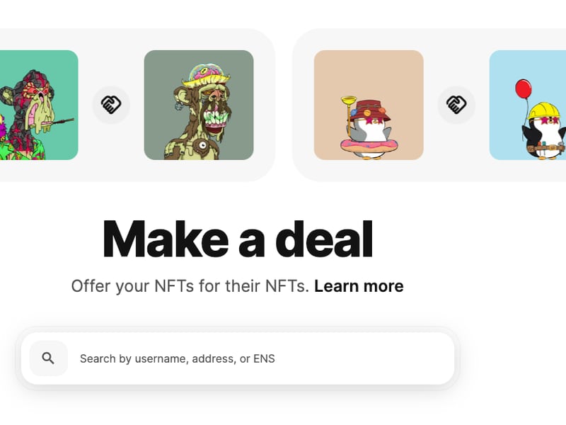 OpenSea Makes ‘Deals,’ Launches Peer-to-Peer NFT Swaps