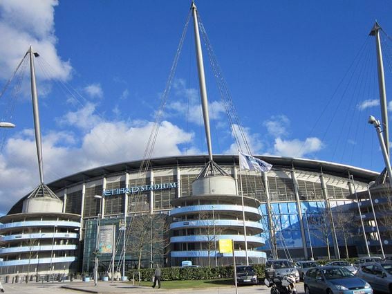 Manchester City's Etihad Stadium. (Ank Kumar/Wikimedia Commons)