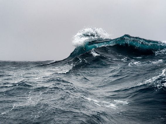 Breaking wave on a rough sea against overcast sky (Getty Images)