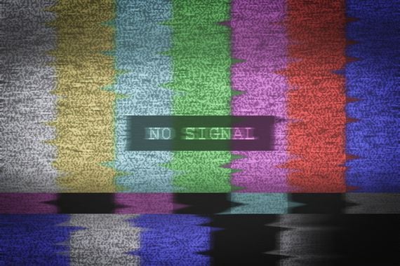 No signal TV test pattern background