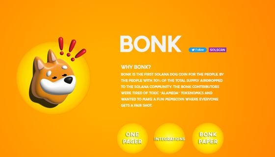 The Bonk Inu website had little draw for users. But that didn't stop punters. (Bonk)