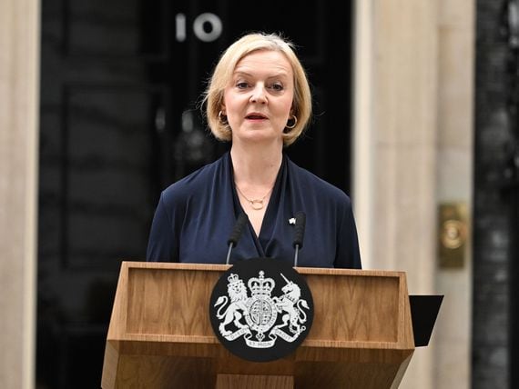 Liz Truss steps down as U.K. prime minister. (Leon Neal/Getty Images)