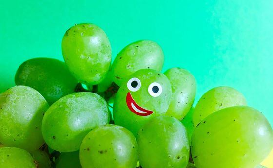 grape, grin