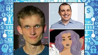 Crypto Twitter accounts (twitter.com/VitalikButerin, twitter.com/aantonop, twitter.com/laurashin and
Getty Images (background))