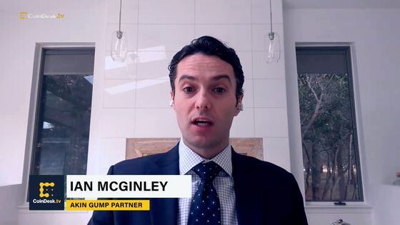 Lawyer Ian McGinley, Partner at Akin Gump (CoinDesk)