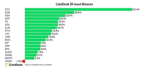 CoinDesk 20 March returns (CoinDesk Indices)