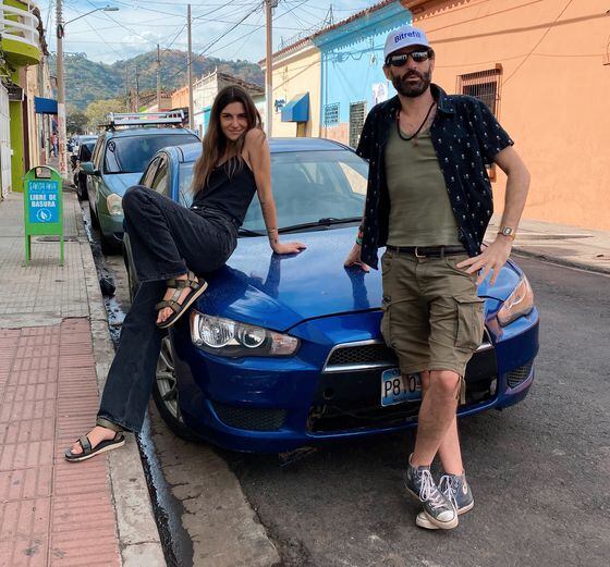 Laura Nori and Riccardo Giorgio Frega road-tripping in El Salvador.  (Laura Nori/Riccardo Giorgio Frega)