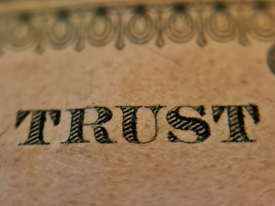 trust dollar bill detail