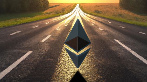 DO NOT USE: CDCROP: Ethereum Highway Sunset (Dall-E/CoinDesk)