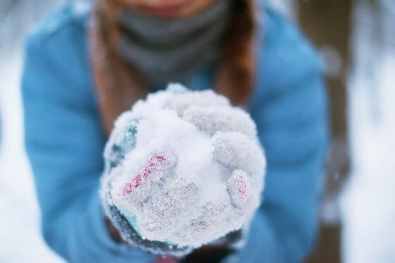 snowball, hands