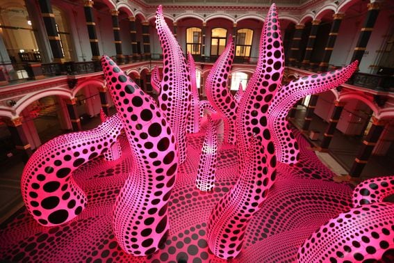 An installation in Berlin, Germany, by the polkadot-inspired artist Yayoi Kusama, after whom the Polkadot blockchain's canary network is named.