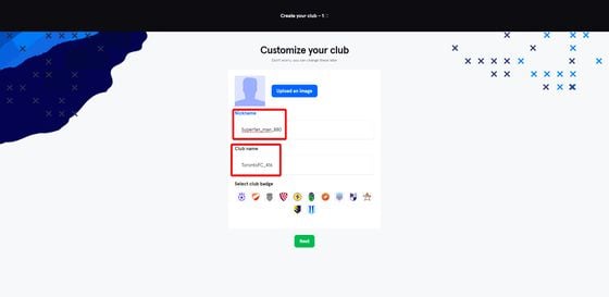 Customize your club (Sorare)
