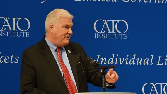 U.S. Rep. Tom Emmer, House majority whip, is seeking to use a budget bill to halt crypto enforcement actions from the Securities and Exchange Commission. (Jesse Hamilton/CoinDesk)
