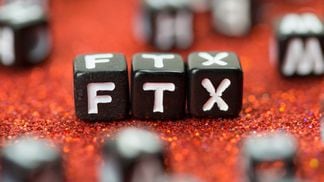 FTX Spelled in Letter Blocks
