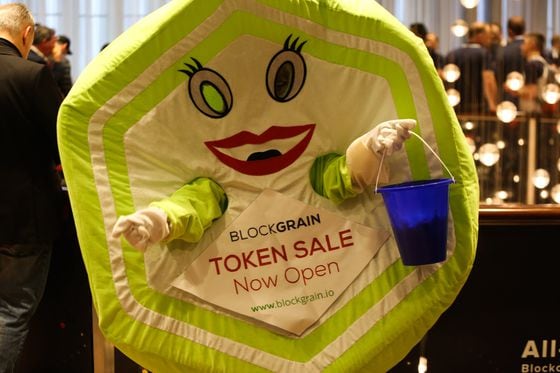 Blockgrain advertised their token sale at Consensus 2018.