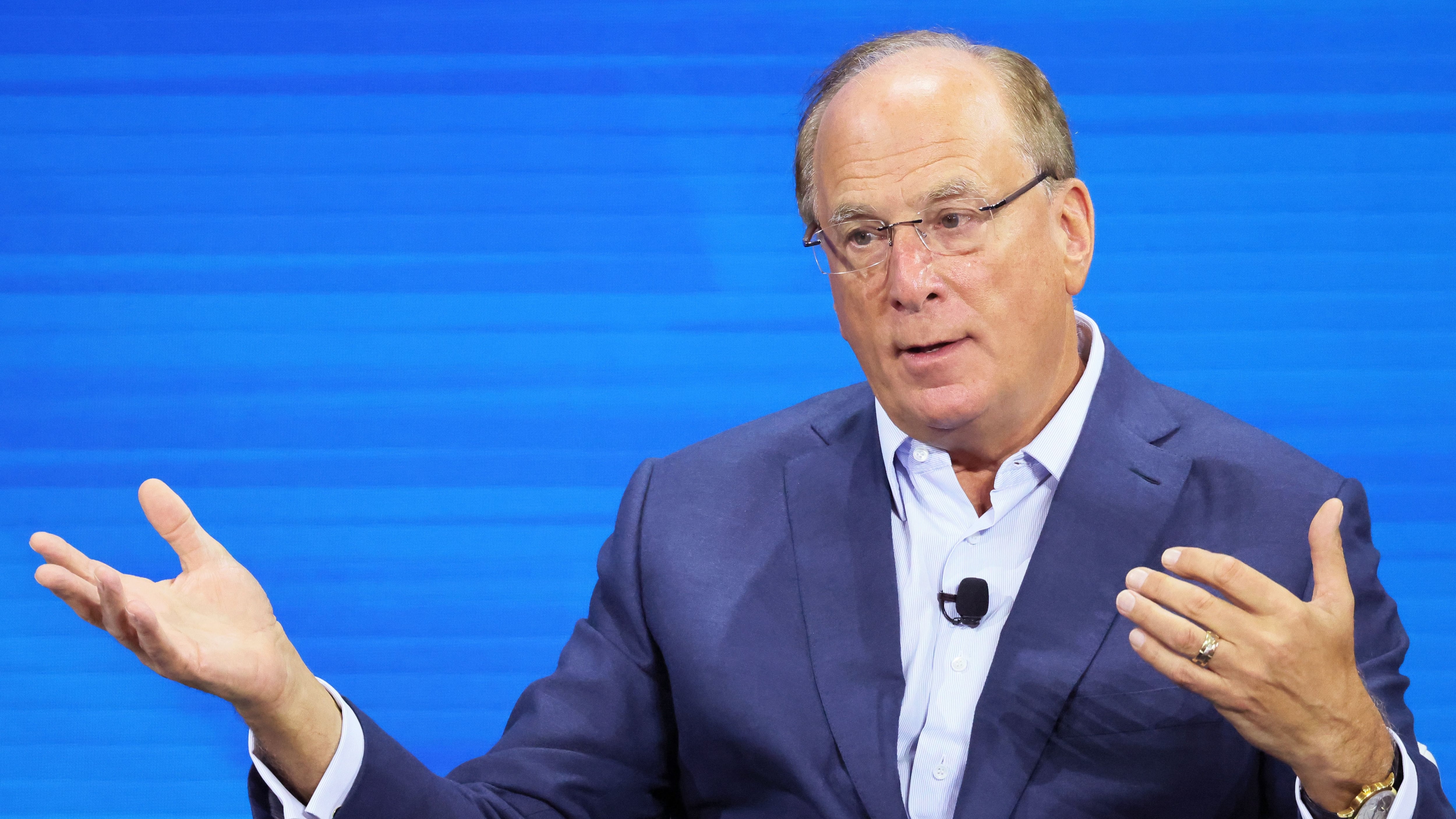 BlackRock CEO Larry Fink has emerged as a big fan of crypto (Michael M. Santiago/Getty Images)