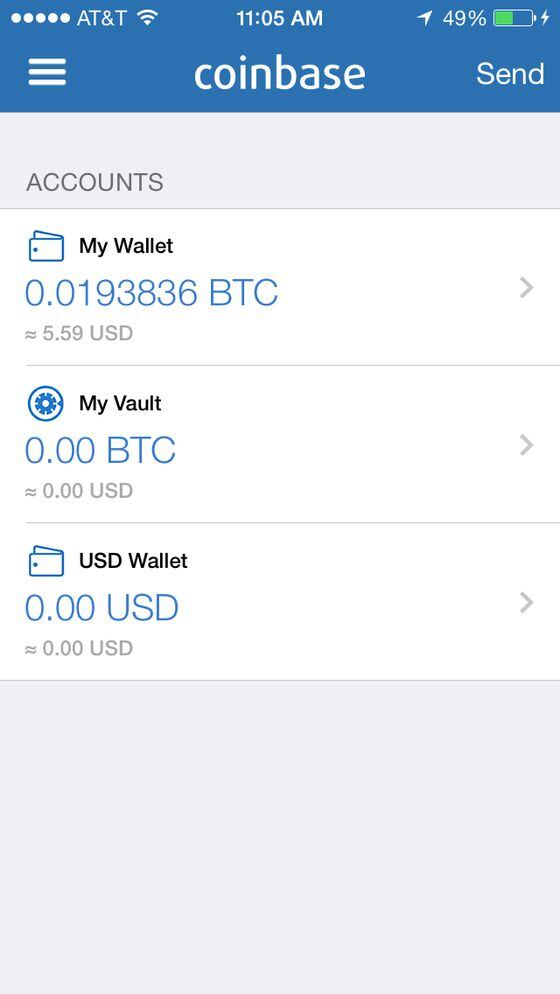 Coinbase app