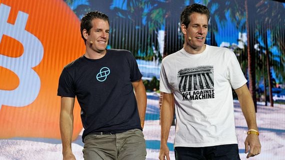 Gemini co-owners Tyler (left) and Cameron Winklevoss (Joe Raedle/Getty Images)