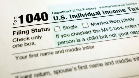 1040 U.S. Individual Income Tax Return form for fiscal year 2021 mockup
