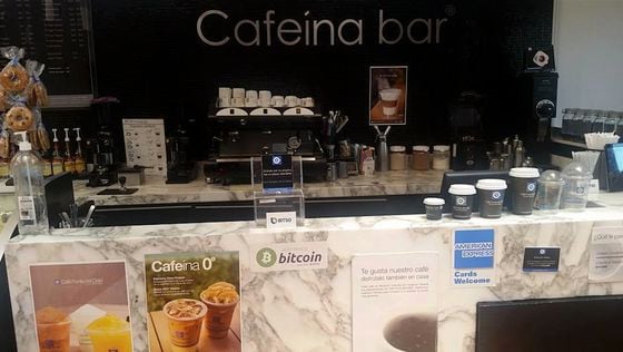 Café Punta del Cielo, bitcoin