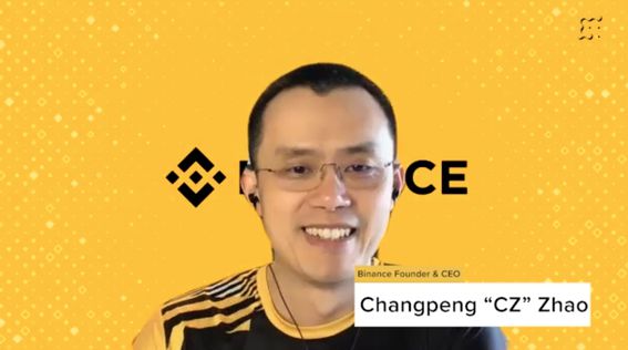 Binance CEO Changpeng "CZ" Zhao says he agrees that decentralization represents the future. (Zoom/CoinDesk) 