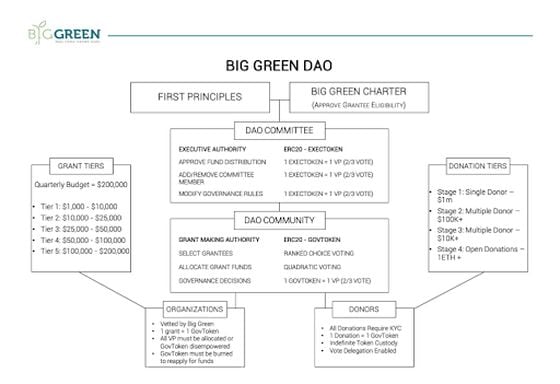 Big Green DAO's organizational schematic. (Big Green DAO)