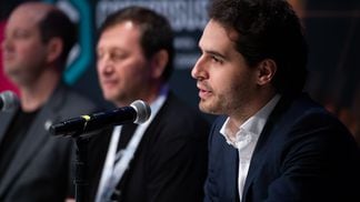 Nexo co-founder Antoni Trenchev speaks at Consensus 2019. (Credit: CoinDesk archives)