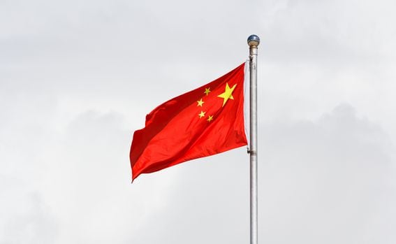 Bandera de China. (Shutterstock)