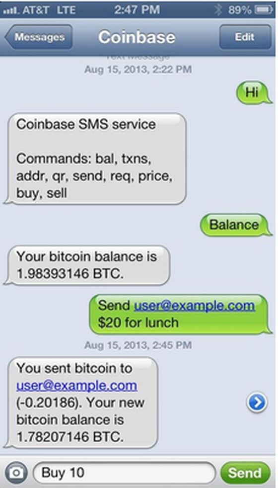 Coinbase-sms