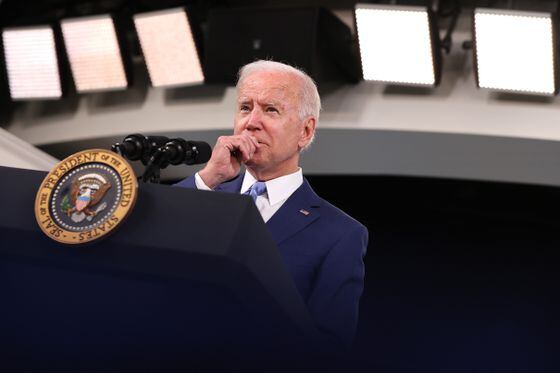 President Biden discusses the September jobs report (Chip Somodevilla/Getty Images)