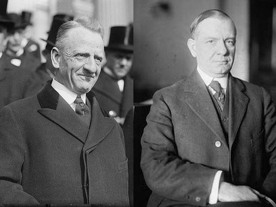 Sen. Carter Glass and Rep. Henry Steagall, authors of the Depression-era U.S. law that separated investment banking and commercial banking for decades. (Wikimedia Commons)