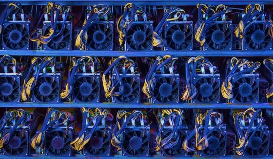 Bitcoin mining machines (Shutterstock)