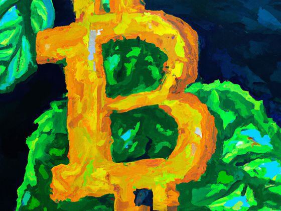 DO NOT USE: CDCROP: Bitcoin Beanstalk Green Nature Cryptocurrency (DALL-E/CoinDesk)