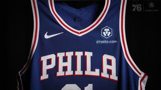 Crypto.com will be on the Sixers jerseys starting this season. (Crypto.com/76ers)