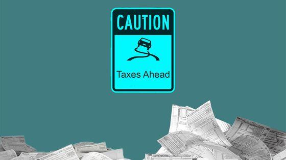Caution Taxes Ahead (Yunha Lee/CoinDesk)
